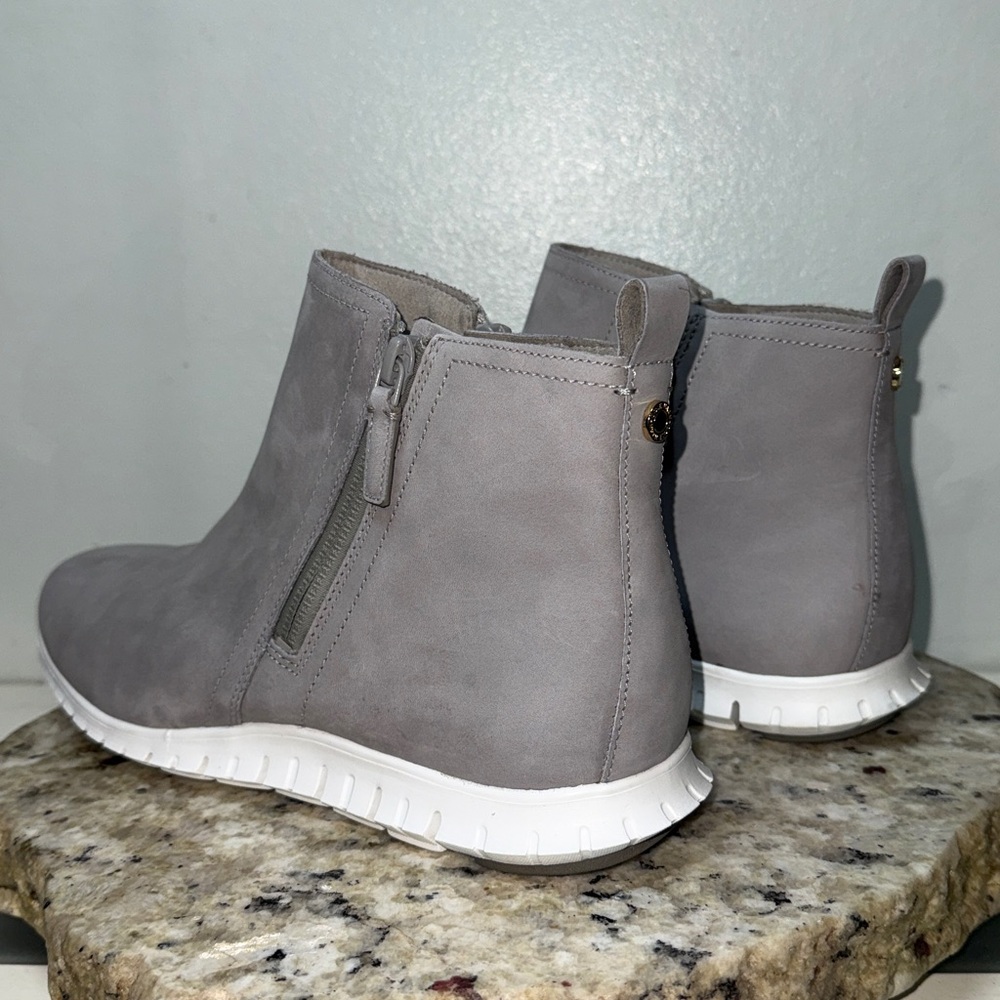 Cole Haan Women Zerogrand Side Zip Gray Waterproof Lightweight Ankle Boot 8.5 B - Picture 6 of 16
